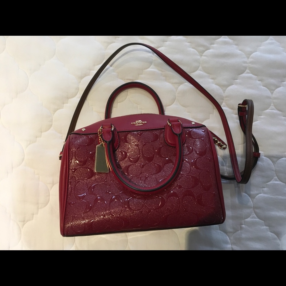 New Coach red handbag